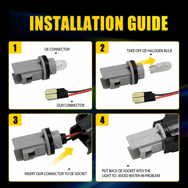 LED Side Marker Light for Honda Civic 2016-2021, Sequential Turn Signal/DRL