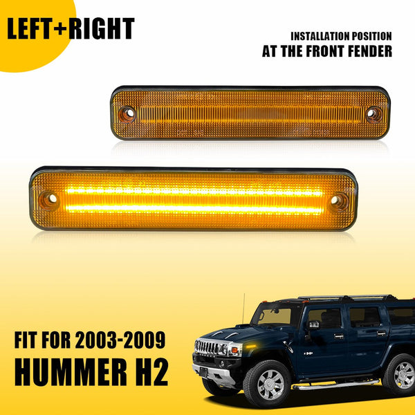 LED Side Marker Light for Hummer H2 2003-2009, Front
