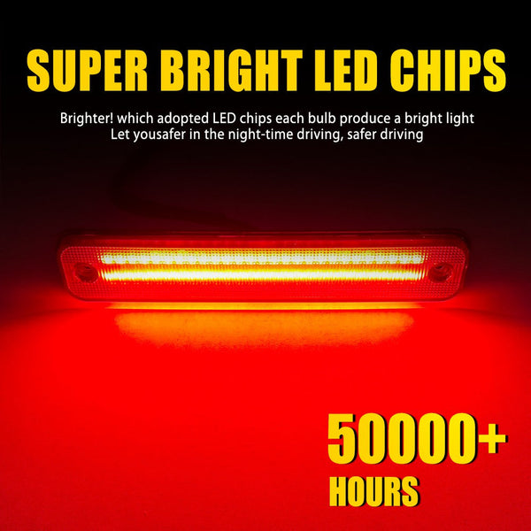 LED Side Marker Light for Hummer H2 2003-2009, Smoked Lens, Red, Rear