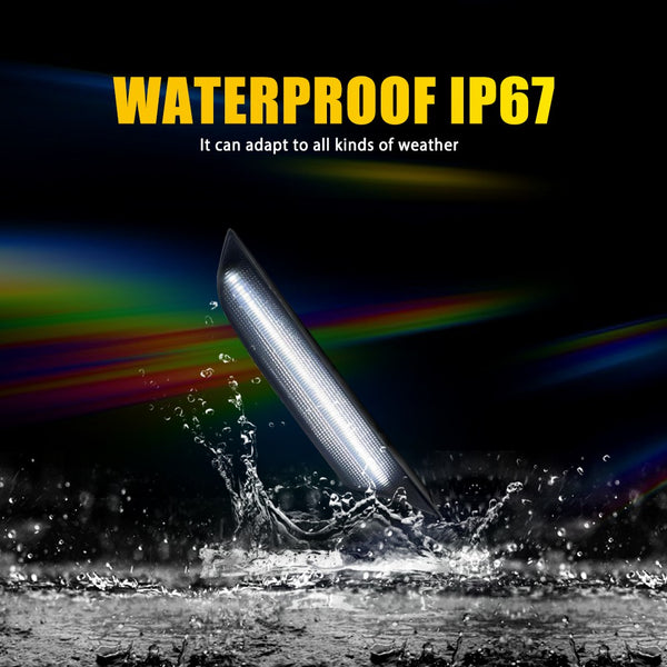 LED Side Marker Light for Infiniti G35 Sedan 2003-2006, Smoked Lens, White, Front Bumper