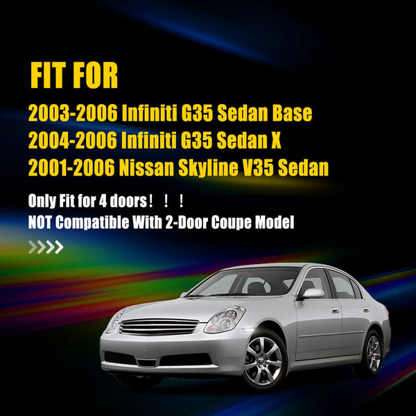 LED Side Marker Light for Infiniti G35 Sedan 2003-2006, Smoked Lens, White, Front Bumper