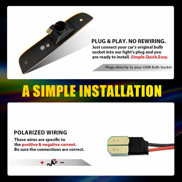 LED Side Marker Light for Jeep Cherokee 1997-2001, Amber, Front Fender