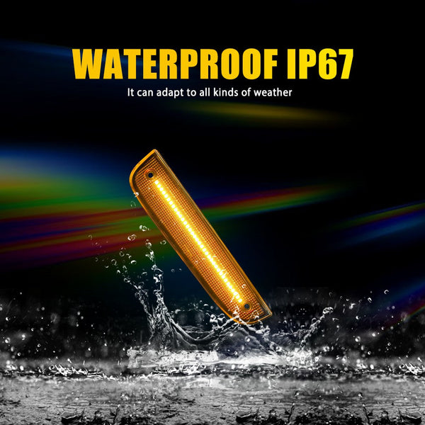 LED Side Marker Light for Jeep Cherokee 1997-2001, Amber, Front Fender