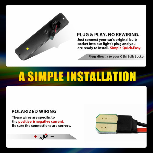 LED Side Marker Light for Jeep Grand Wagoneer 1984-1991, Smoked Lens, Front L&R