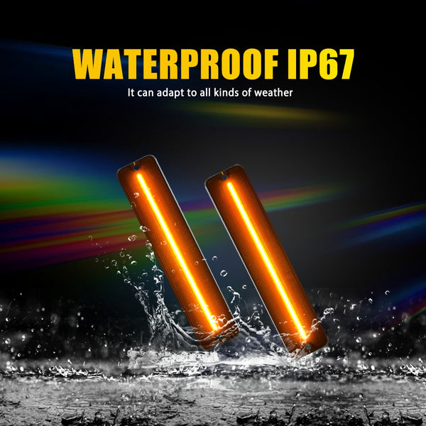 LED Side Marker Light for Jeep Grand Wagoneer 1984-1991, Smoked Lens, Front L&R