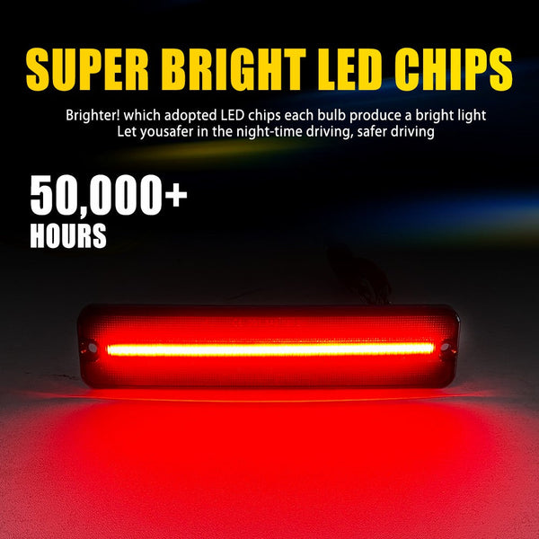 LED Side Marker Light for Jeep Grand Wagoneer 1984-1991, Smoked Lens, Rear L&R