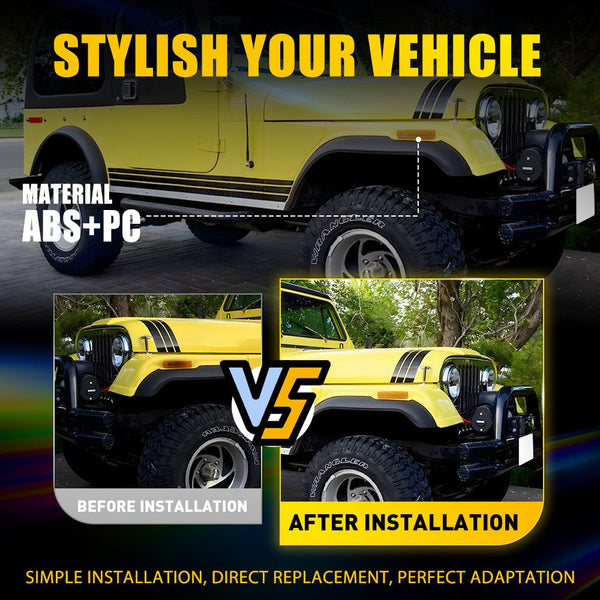 LED Side Marker Light for Jeep Grand Wagoneer/J10 Pickup/CJ5, Amber