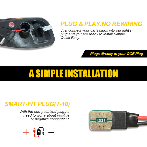 LED Side Marker Light for Jeep Renegade 2015-2023, Smoked Lens, White, Front