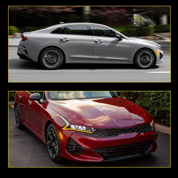 LED Side Marker Light for Kia K5 2021-2024, Smoked Lens, Amber, Front Bumper