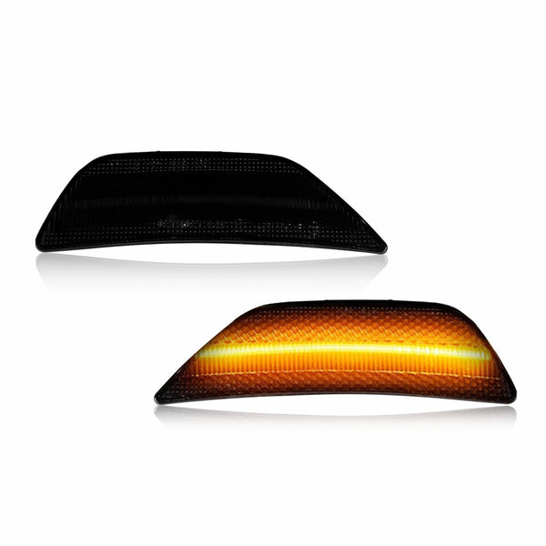 LED Side Marker Light for Kia K5 2021-2024, Smoked Lens, Amber, Front Bumper
