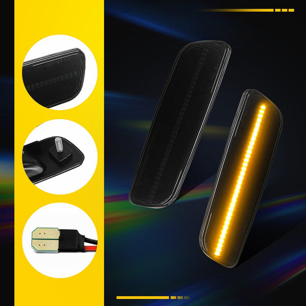 LED Side Marker Light for Lexus IS300 2001-2005/GS430 & Toyota Prius, Smoked Lens, Amber