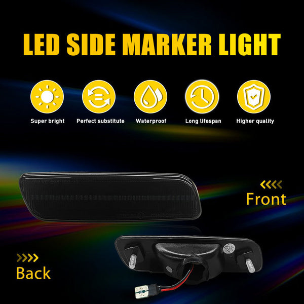 LED Side Marker Light for Lexus IS300 2001-2005/GS430 & Toyota Prius, Smoked Lens, Amber