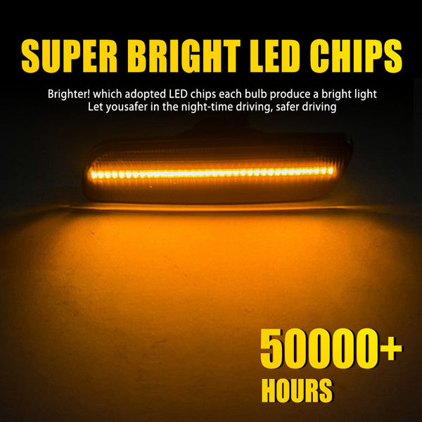 LED Side Marker Light for Lexus IS300 2001-2005/GS430 & Toyota Prius, Smoked Lens, Amber