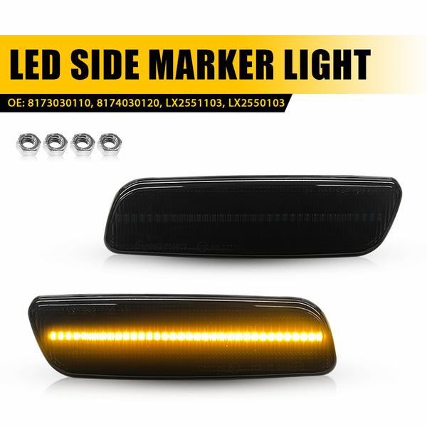 LED Side Marker Light for Lexus IS300 2001-2005/GS430 & Toyota Prius, Smoked Lens, Amber