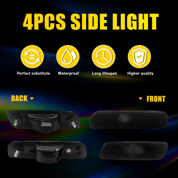 LED Side Marker Light for Lexus IS300 2001-2005, Smoked Lens, Parking Light