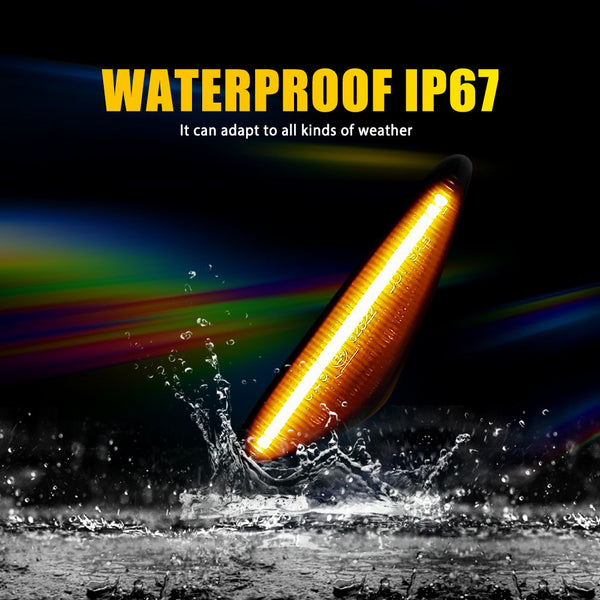 LED Side Marker Light for Mazda MX-5 Miata/RX-8, Dark Smoked, Amber, Sequential