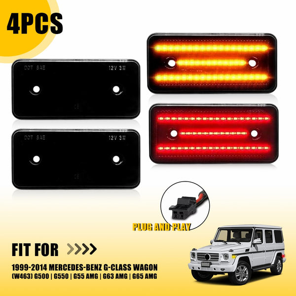 LED Side Marker Light for Mercedes-Benz G-Class W463 G500 1999-2014, Front & Rear