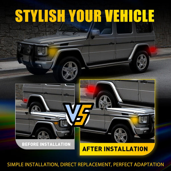 LED Side Marker Light for Mercedes-Benz G-Class W463 G500 1999-2014, Front & Rear