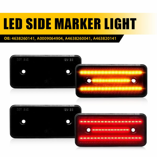 LED Side Marker Light for Mercedes-Benz G-Class W463 G500 1999-2014, Front & Rear