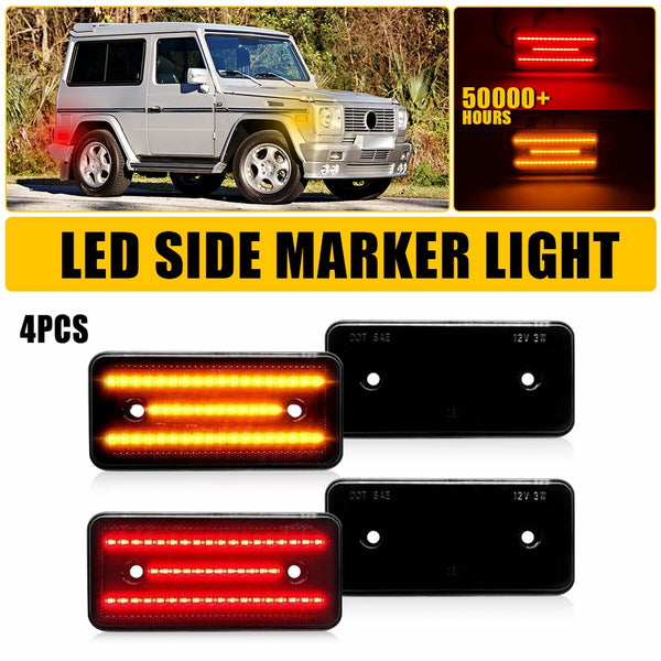 LED Side Marker Light for Mercedes-Benz G-Class W463 G500 1999-2014, Front & Rear