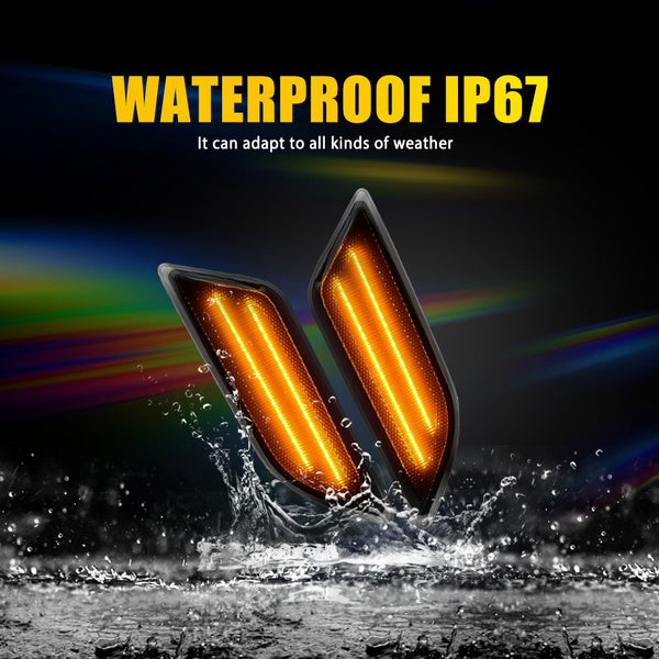 LED Side Marker Light for Mercedes C-Class C300/C350/C63 AMG 2012-2014, Amber, Front