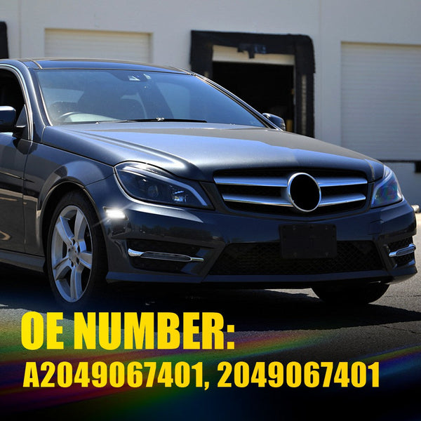 LED Side Marker Light for Mercedes W204 C250/C300, Smoked Lens, White, Front