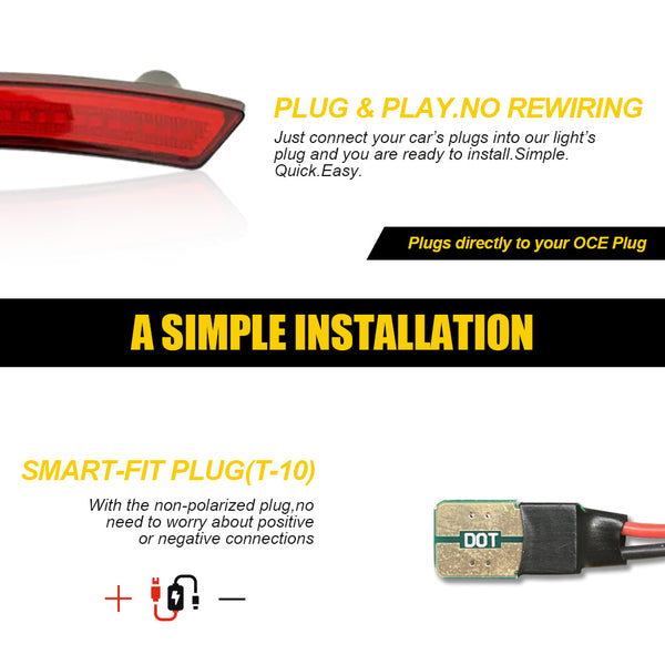 LED Side Marker Light for MINI Cooper R55/R56/R57/R58/R59/R60/R61 2007-2016, Rear