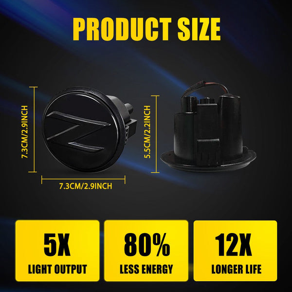 LED Side Marker Light for Nissan 350Z/370Z 2003-2020, Sequential, White