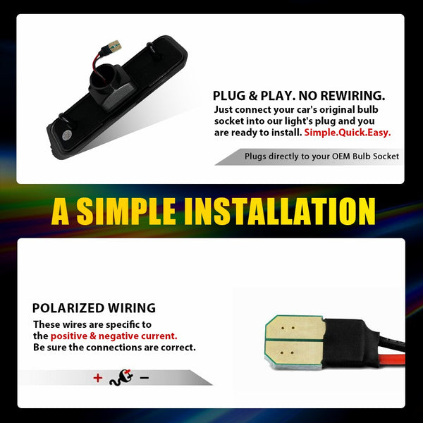 LED Side Marker Light for Plymouth Barracuda/Satellite 1972-1974, Smoked Lens, Front