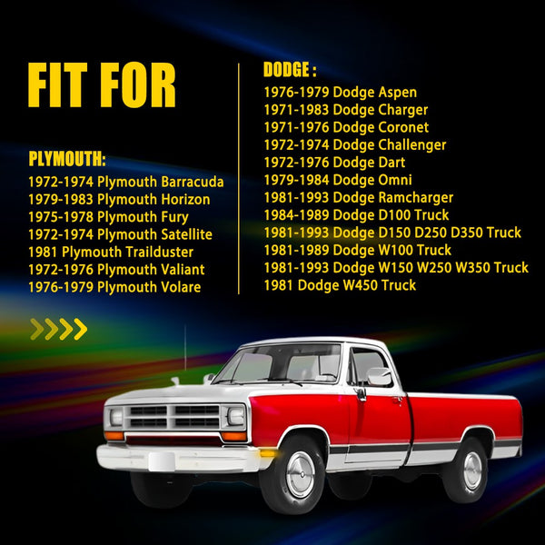 LED Side Marker Light for Plymouth Barracuda/Satellite 1972-1974, Smoked Lens, Front