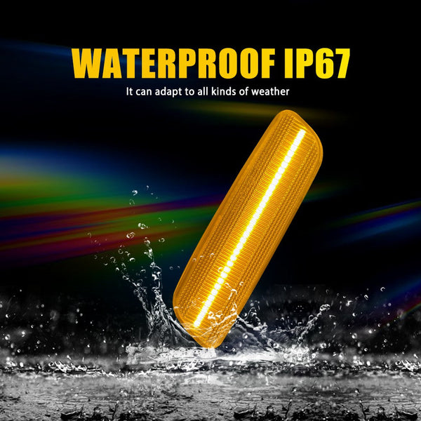 LED Side Marker Light for Scion xA 2004-2006, Clear Lens, Amber, Front Turn Signal