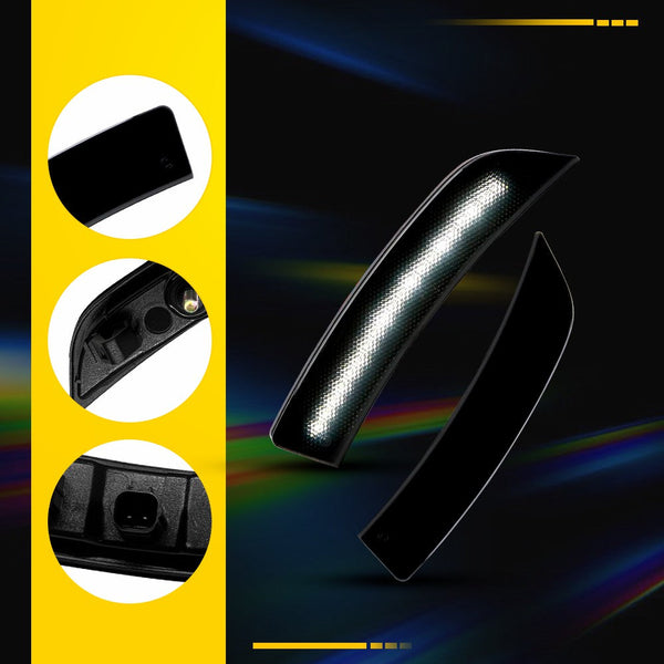 LED Side Marker Light for Subaru BRZ/Toyota GR86 2022-2025, Smoked Lens, White