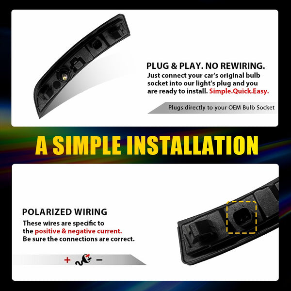 LED Side Marker Light for Subaru BRZ/Toyota GR86 2022-2025, Smoked Lens, White