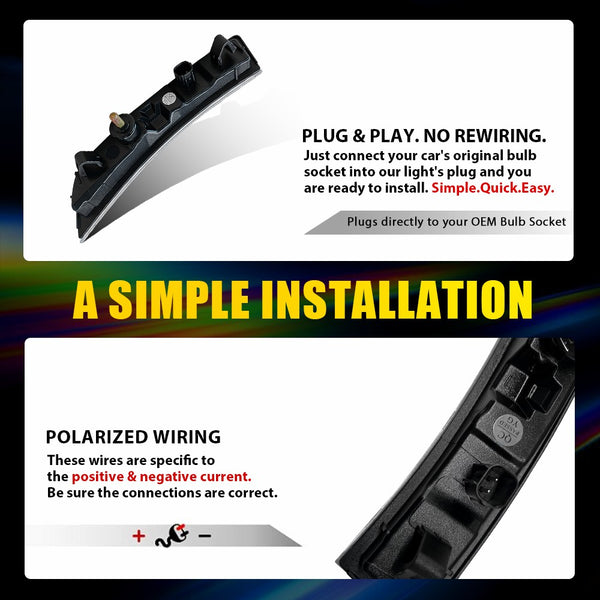 LED Side Marker Light for Toyota GR86/Subaru BRZ 2022-2024, Clear Lens, White