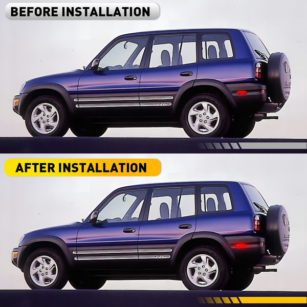 LED Side Marker Light for Toyota RAV4 1996-2000, Red, Rear Bumper Fender, L&R