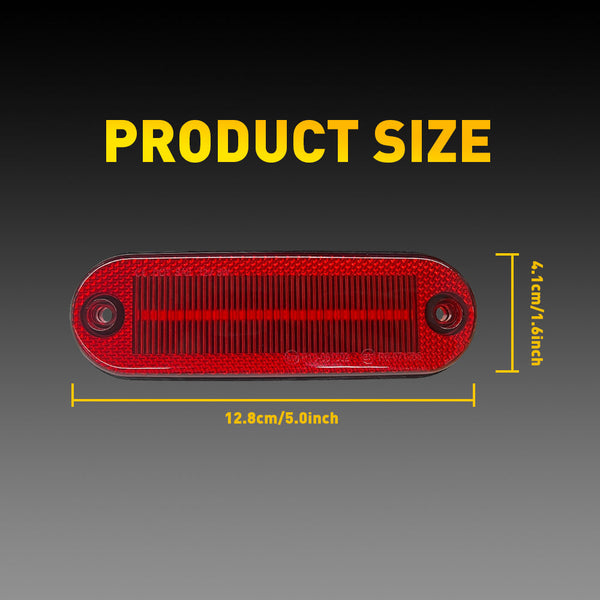 LED Side Marker Light for Toyota RAV4 1996-2000, Red, Rear Bumper Fender, L&R
