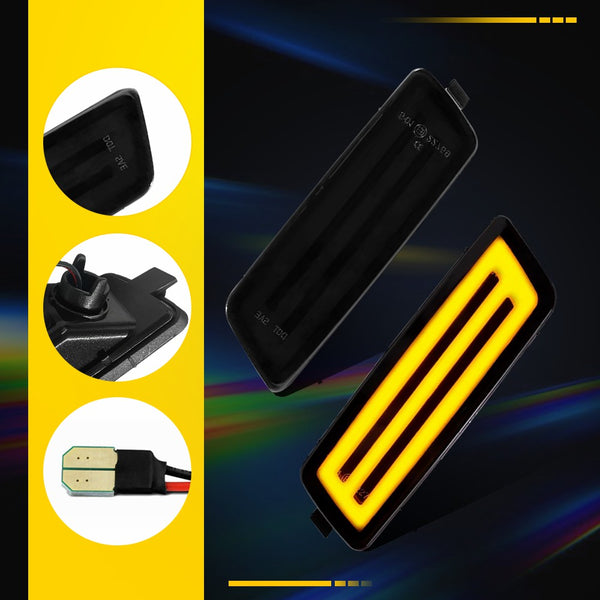 LED Side Marker Light for Volkswagen MK5 R32/MK6 2006-2009, Smoked Lens, Amber