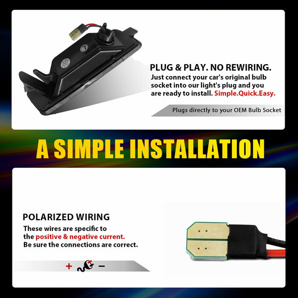 LED Side Marker Light for Volkswagen MK5 R32/MK6 2006-2009, Smoked Lens, Front