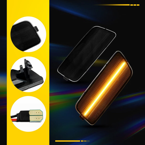 LED Side Marker Light for Volkswagen MK6 GTI 2010-2014, Smoked Lens, Amber, Front