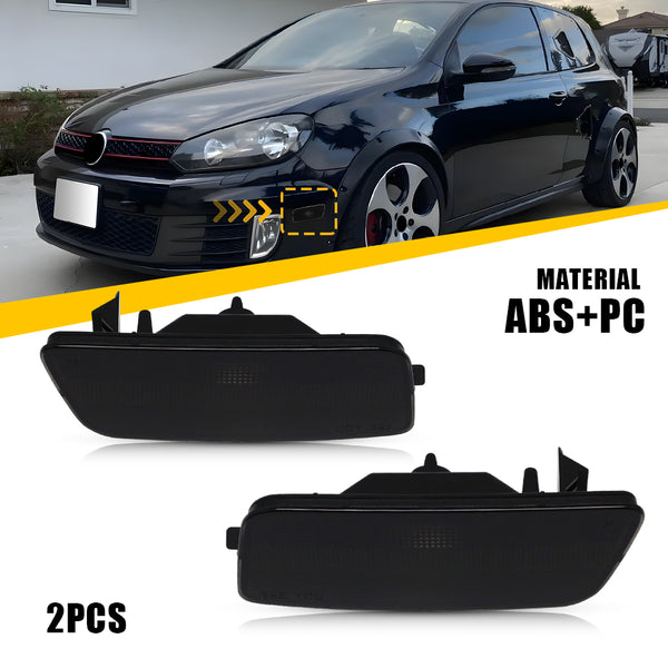LED Side Marker Light for Volkswagen MK6 GTI 2010-2014, Smoked Lens, Pair, Turn Signal