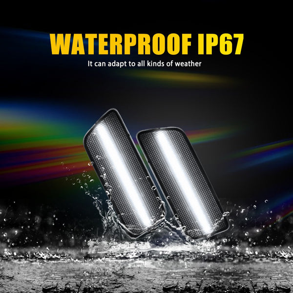 LED Side Marker Light for Volkswagen MK6 GTI 2010-2014, Smoked Lens, White, Front