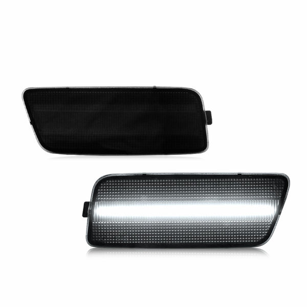 LED Side Marker Light for Volkswagen MK6 GTI 2010-2014, Smoked Lens, White, Front