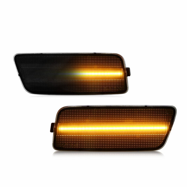 LED Side Marker Light for VW MK6 Golf/GTI 2010-2014, Smoked Lens, Amber, Front