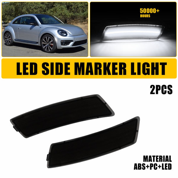LED Side Marker Light for VW Tiguan 2018-2023 & Beetle 2012-2019, Smoked Lens, Fender