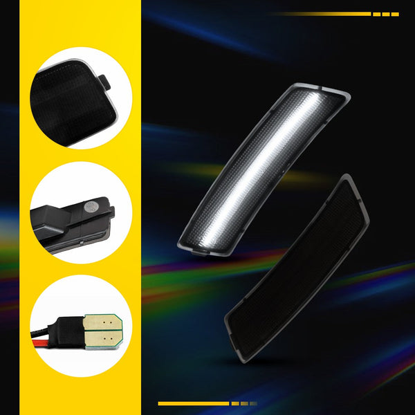 LED Side Marker Light for VW Tiguan 2018-2023 & Beetle 2012-2019, Smoked Lens, Fender