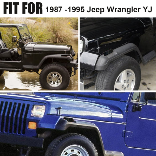 LED Side Marker Light Front Bumper/Fender for Jeep Wrangler YJ 1987-1995, Smoked Lens