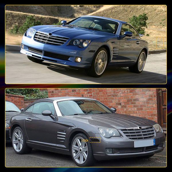 LED Side Marker Light Front Bumper for Chrysler Crossfire 2004-2008, Smoked Lens