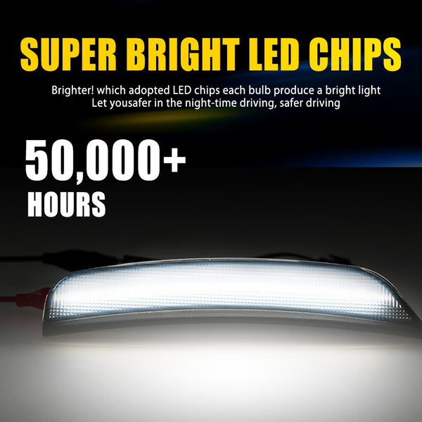 LED Side Marker Light Front Bumper for Dodge Durango 2021-2025, Smoked Lens, White