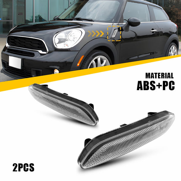 LED Side Marker Light Front Clear for MINI Paceman R61 2011-2016