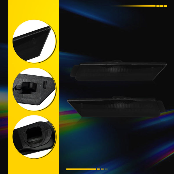 LED Side Marker Light Front for Chevrolet Camaro 2010-2015, Smoked Lens, Front Only